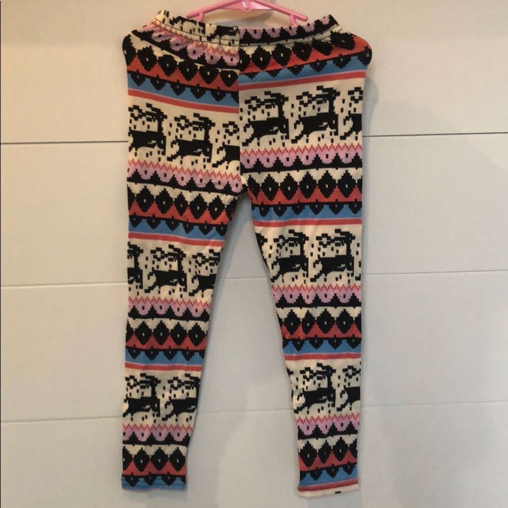 Reindeer printed leggings